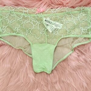 Brand New PINK VICTORIA'S SECRET MESH PRINT CHEEKY PANTY-S